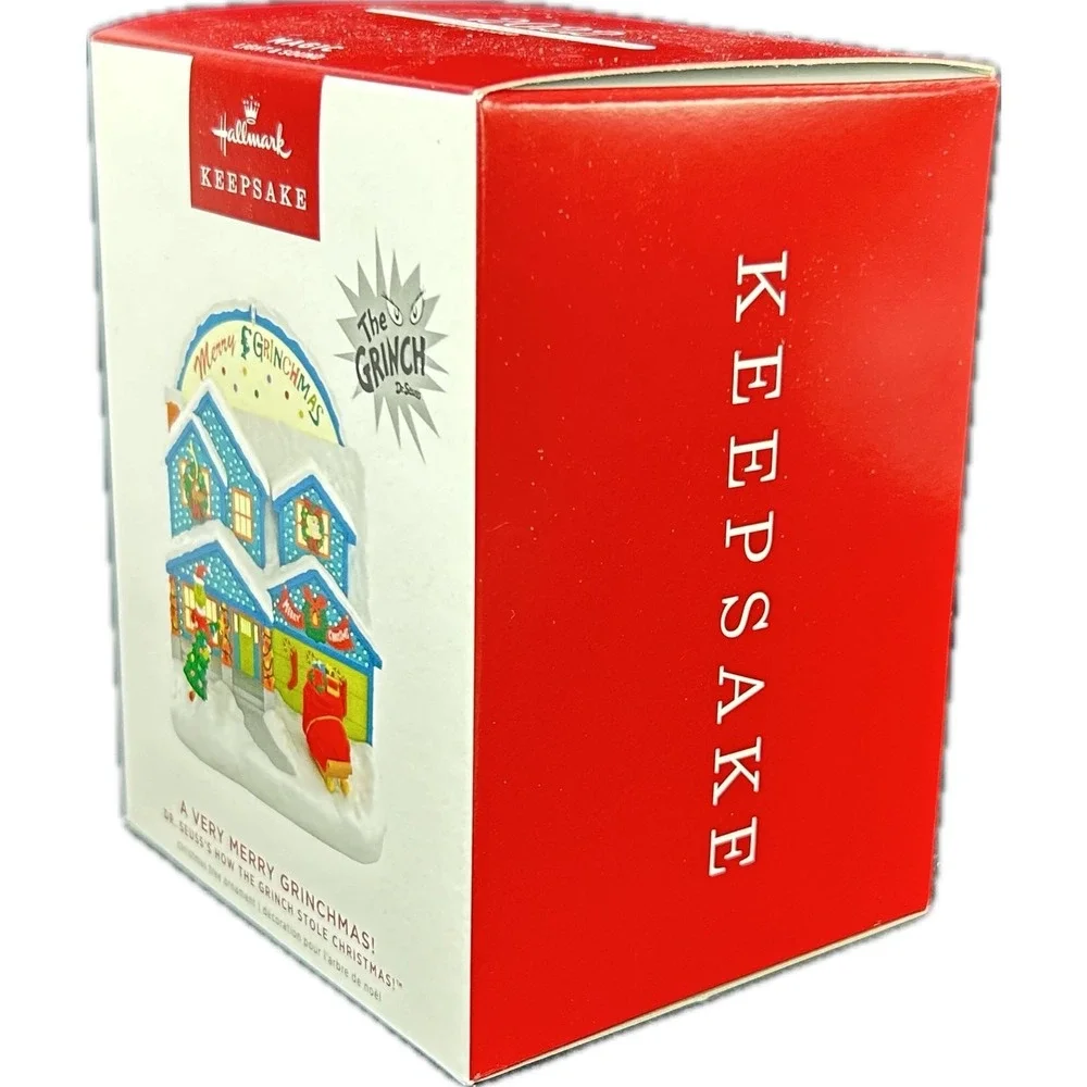 Hallmark A VERY MERRY GRINCHMAS! Keepsake Magic Ornament 2022 Sound Light‎